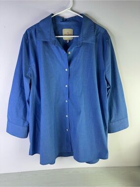 Womens XXL Casa Cabana Bethany Button Up Shirt stretch